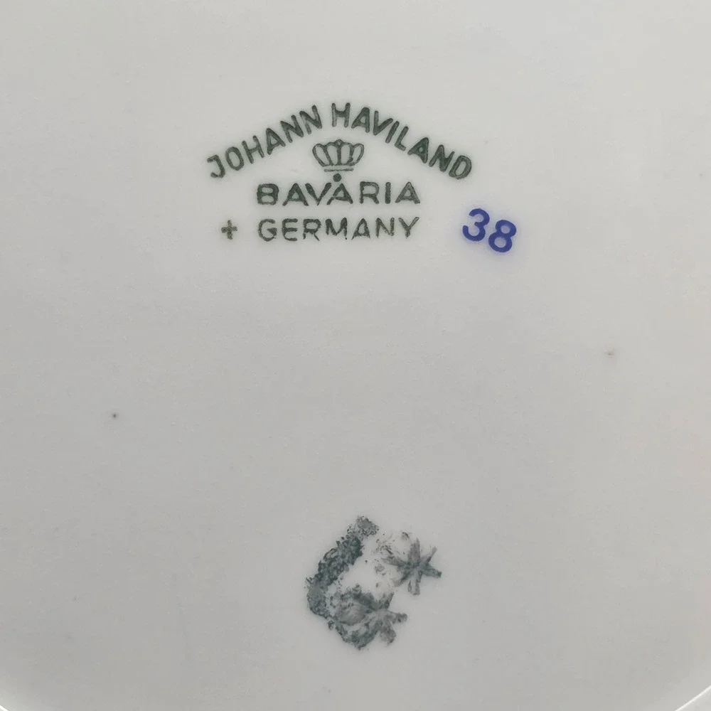 Set Of 4 Johann Haviland Blue Garland Bavaria Germany 7 5/8